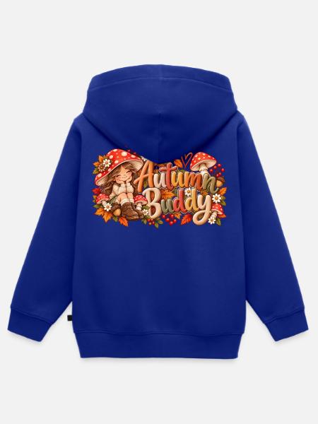 Autumn Buddy: Herbstfreunde - Kinder Premium Organic Zip Hoodie - Royalblau