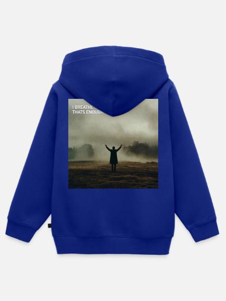 Ich atme. Das reicht. - Kinder Premium Organic Zip Hoodie - Royalblau