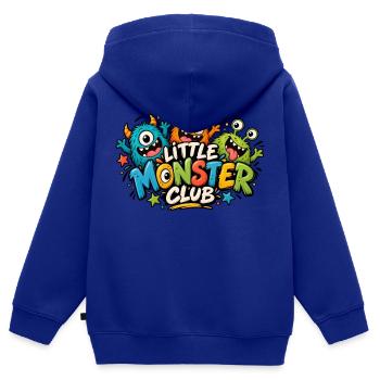 Little Monster Club – Buntes Monster Kinderdesign - Kinder Premium Organic Zip Hoodie - Royalblau - Hinten - AI Model Kid Male (0cm)