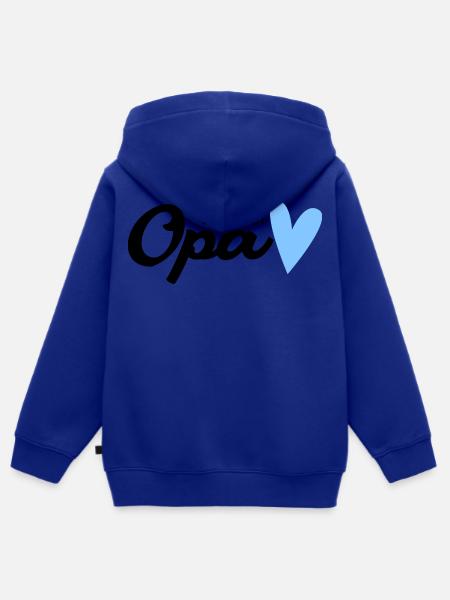 Opa - Opa werden - Bald Opa - Kinder Premium Organic Zip Hoodie - Royalblau