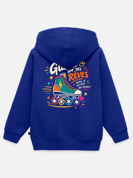 Skate & Shine - Kinder Premium Organic Zip Hoodie - Royalblau