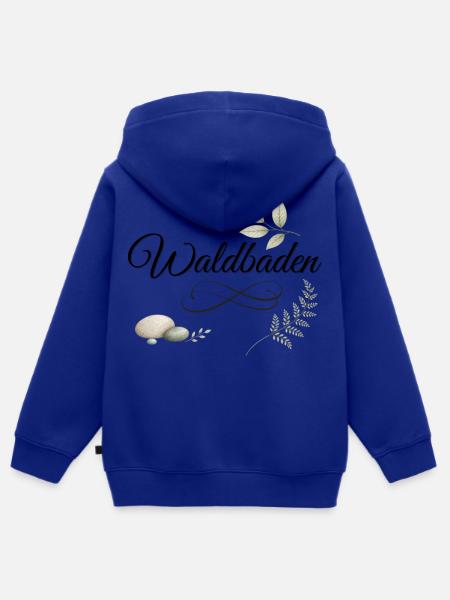 Waldbaden Natur Entspannung - Kinder Premium Organic Zip Hoodie - Royalblau