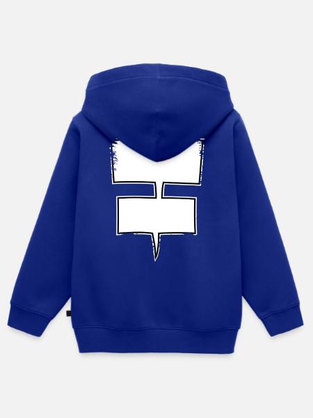 Doppel-Sprechblasen Comic-Style used look - Kinder Premium Organic Zip Hoodie - Royalblau