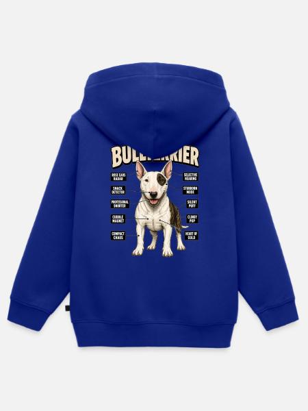 Lustiges Hundetraining Bullterrier Hundebesitzer - Kinder Premium Organic Zip Hoodie - Royalblau