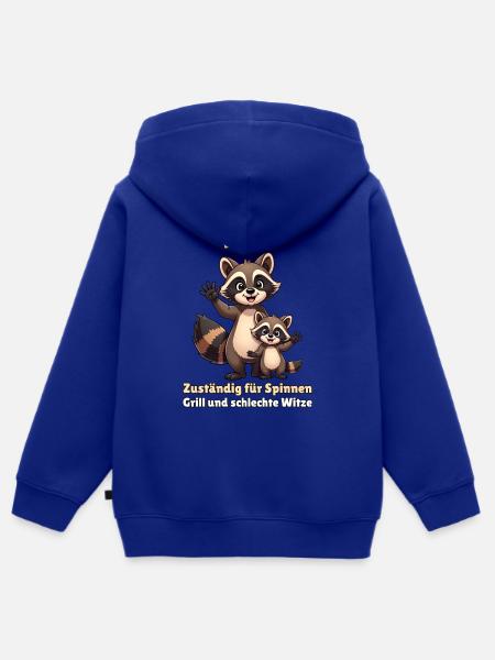 Papa - Kinder Premium Organic Zip Hoodie - Royalblau