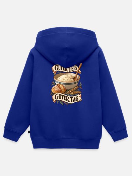 Guter Teig Brotbackkunst  - Kinder Premium Organic Zip Hoodie - Royalblau
