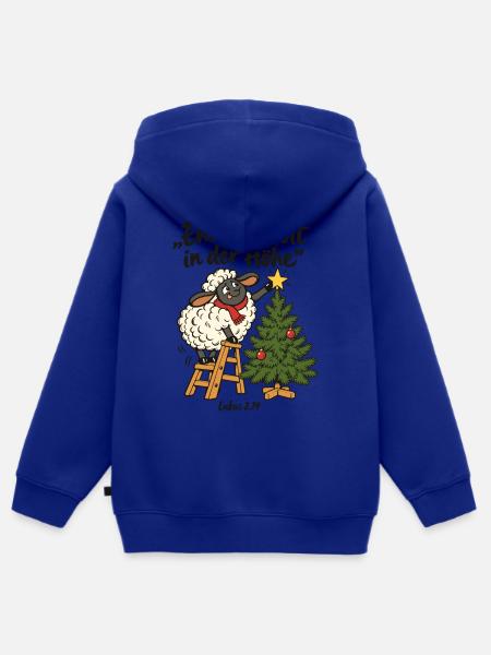 Weihnachtsbaum Schaf Weihnachtspullover Christlich - Kinder Premium Organic Zip Hoodie - Royalblau