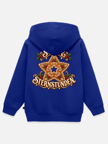 Süsse Sternstunden Sternkeks - Kinder Premium Organic Zip Hoodie - Royalblau