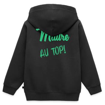 MEISTER - Kinder Premium Organic Zip Hoodie - Schwarz - Hinten - AI Model Kid Male (0cm)