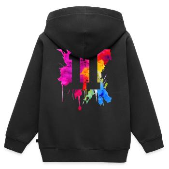 11 JAHRE 11. GEBURTSTAG - Kinder Premium Organic Zip Hoodie - Schwarz - Hinten - AI Model Kid Male (0cm)
