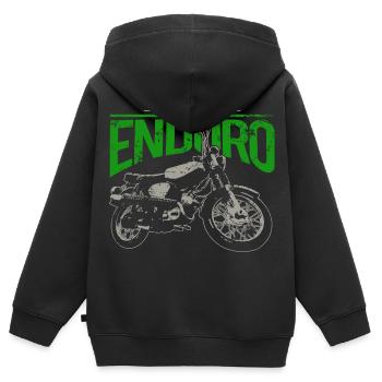S51 Moped Enduro - Kult für Simson Liebhaber - Kinder Premium Organic Zip Hoodie - Schwarz - Hinten - AI Model Kid Male (0cm)