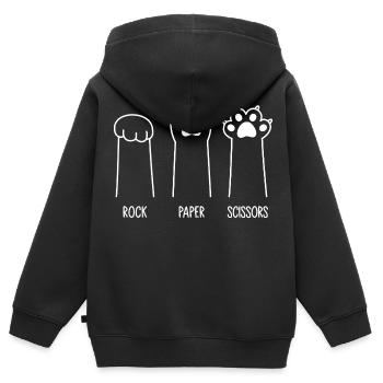 Rock Paper Scissors - Kids Premium Organic Zip-up Hoodie - black - Back - AI Model Kid Male (0cm)