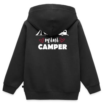 Baby Kinder Camper - Kinder Premium Organic Zip Hoodie - Schwarz - Hinten - AI Model Kid Male (0cm)