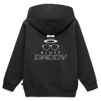 Poker - Kinder Premium Organic Zip Hoodie - Schwarz - Hinten - AI Model Kid Male (0cm)