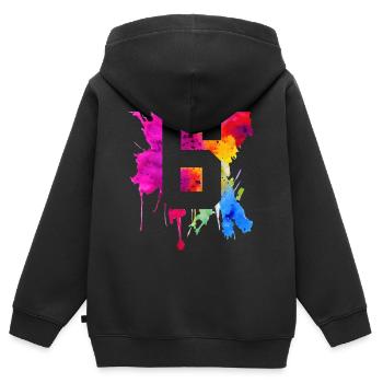 6 JAHRE 6. GEBURTSTAG - Kinder Premium Organic Zip Hoodie - Schwarz - Hinten - AI Model Kid Male (0cm)