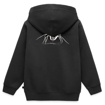 spinne ,spider, kreuzspinne, - Kinder Premium Organic Zip Hoodie - Schwarz - Hinten - AI Model Kid Male (0cm)