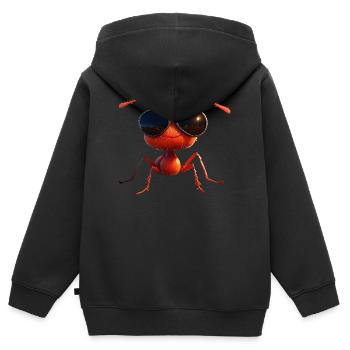 Ant Forest Ant Fire Ant Insect Cute Ants - Kids Premium Organic Zip-up Hoodie - black - Back - AI Model Kid Male (0cm)