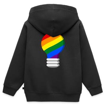 Gay Pride - Kinder Premium Organic Zip Hoodie - Schwarz - Hinten - AI Model Kid Male (0cm)
