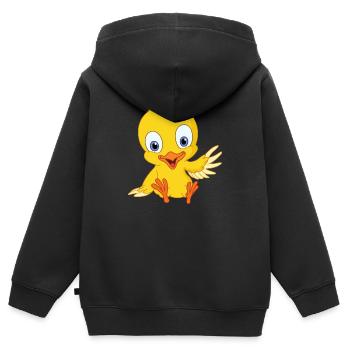 Süßer Küken - Kinder Premium Organic Zip Hoodie - Schwarz - Hinten - AI Model Kid Male (0cm)