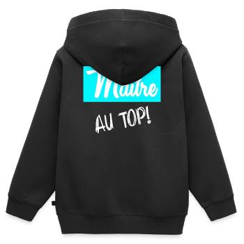 MEISTER. MEISTER - Kinder Premium Organic Zip Hoodie - Schwarz - Hinten - AI Model Kid Male (0cm)