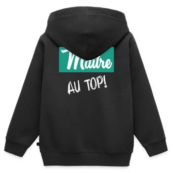 MEISTER. MEISTER - Kinder Premium Organic Zip Hoodie - Schwarz - Hinten - AI Model Kid Male (0cm)