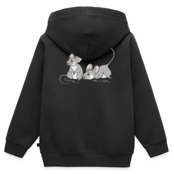Maus Mäuschen Kinder Frauen Geburtstag - Kinder Premium Organic Zip Hoodie - Schwarz - Hinten - AI Model Kid Male (0cm)