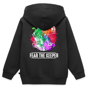 Eishockey - Kinder Premium Organic Zip Hoodie - Schwarz - Hinten - AI Model Kid Male (0cm)