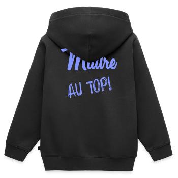 MEISTER - Kinder Premium Organic Zip Hoodie - Schwarz - Hinten - AI Model Kid Male (0cm)