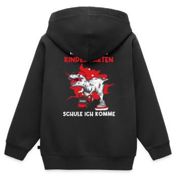 Einschulung Schulkind Erstklässler Schulbeginn - Kinder Premium Organic Zip Hoodie - Schwarz - Hinten - AI Model Kid Male (0cm)