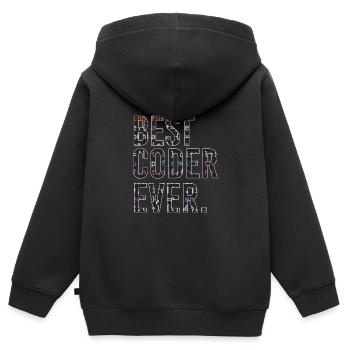 Bester Programmierer Coden Coder - Kinder Premium Organic Zip Hoodie - Schwarz - Hinten - AI Model Kid Male (0cm)