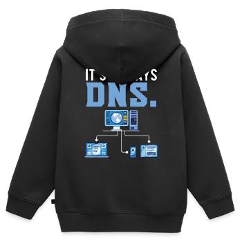Aus Ein Haben Sie einen Neustart versucht? - Kinder Premium Organic Zip Hoodie - Schwarz - Hinten - AI Model Kid Male (0cm)