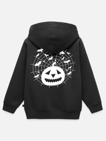 Halloween - Kinder Premium Organic Zip Hoodie - Schwarz
