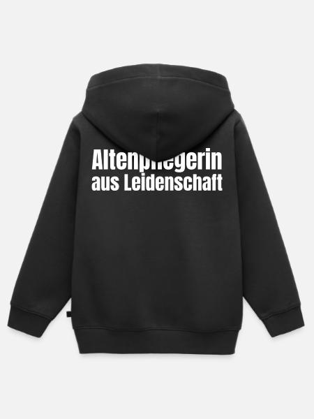 Altenpflegerin aus Leidenschaft Pflege Geschenk - Kinder Premium Organic Zip Hoodie - Schwarz