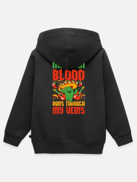 Mexican Mexico - Kinder Premium Organic Zip Hoodie - Schwarz