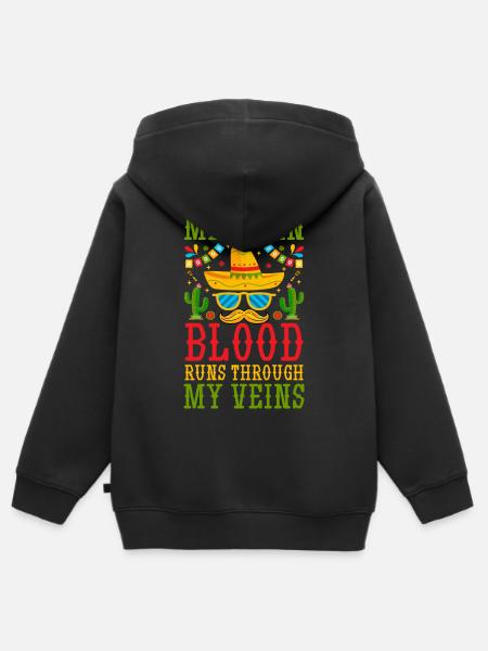 Mexican Mexico - Kinder Premium Organic Zip Hoodie - Schwarz