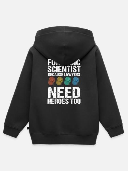 Forensik Forensiker Rechtsmedizin - Kinder Premium Organic Zip Hoodie - Schwarz