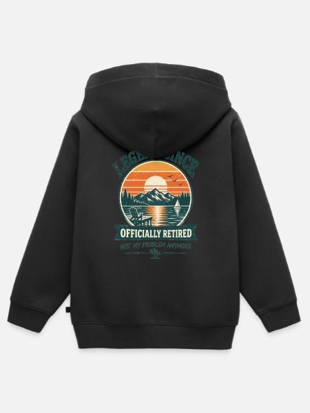 Legende Seit Ruhestand Officially Retired - Kinder Premium Organic Zip Hoodie - Schwarz