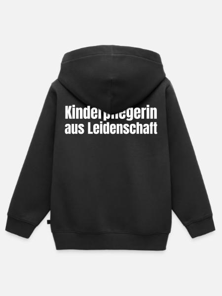 Kinderpflegerin aus Leidenschaft Geschenk - Kinder Premium Organic Zip Hoodie - Schwarz