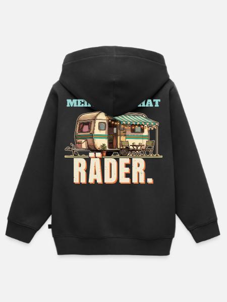 Wohnwagen - Hotel mit Rädern - Kinder Premium Organic Zip Hoodie - Schwarz