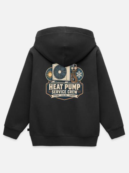 Heat Pump Service Crew Wärmepumpe - Kinder Premium Organic Zip Hoodie - Schwarz