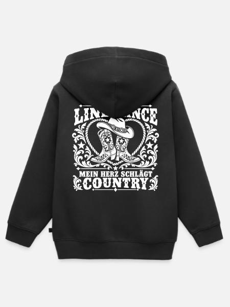 Cowboy Boots Country - Kinder Premium Organic Zip Hoodie - Schwarz