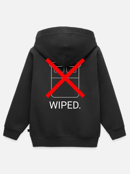 Minimalist Wiped Gaming Design - Kinder Premium Organic Zip Hoodie - Schwarz