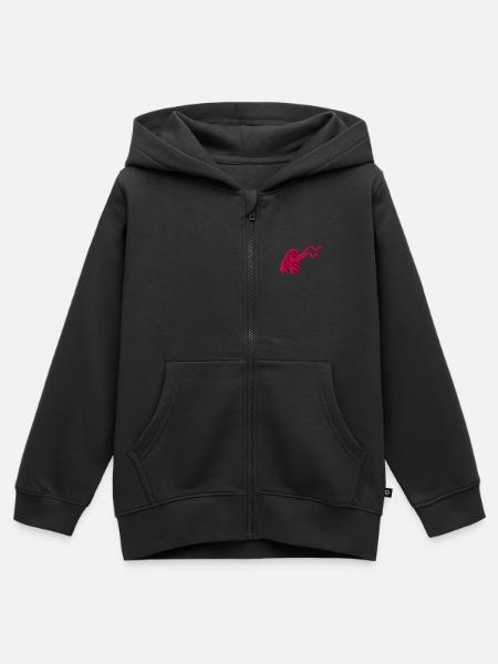 Ballettschuhe bestickt - Kinder Premium Organic Zip Hoodie - Schwarz