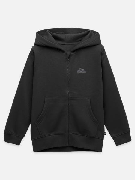 Häschen bestickt - Kinder Premium Organic Zip Hoodie - Schwarz