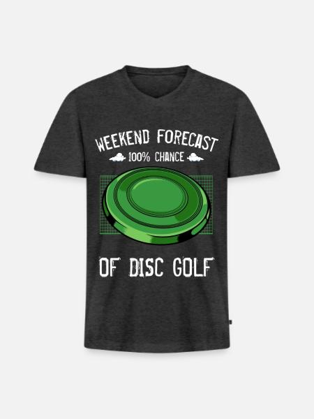 frisbee - T-shirt encolure en V Premium bio Homme - anthracite chiné