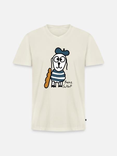 Französisch ScHoF - Männer Premium Bio T-Shirt mit V-Ausschnitt - Naturweiß