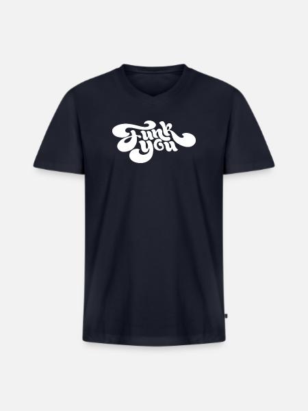 Funk You - Männer Premium Bio T-Shirt mit V-Ausschnitt - Navy