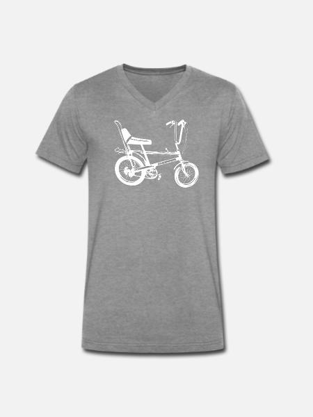 Chopper - Männer Premium Bio T-Shirt mit V-Ausschnitt - Dunkelgrau meliert