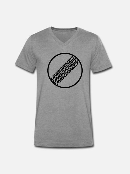 UNBGRNZT 2025 - Men's Premium Organic T-shirt with V-neck - dark heather grey