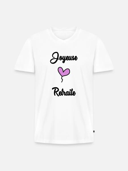 RETIREMENT. RETIREMENT. RETIRED. RETIREMENT - Men's Premium Organic T-shirt with V-neck - white